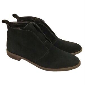 Franco Sarto 11 Men’s Suede Leather Ankle Boots Black Slip On Shoes